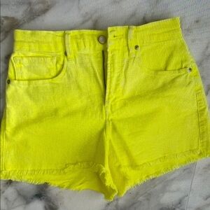 Neon Yellow Women's Athletic Shorts